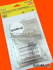 Nunu: Detail up set 1/20 scale - McLaren TAG Porsche MP4/2C McLaren Racing Limited Team sponsored by Marlboro 1986 - photo-etched parts, plastic parts, seatbelt fabric, water slide decals, other materials, assembly instructions and tobacco sponsor decals - for Nunu references PN20001, B20005,B20001 image