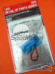 Nunu: Detail up set 1/24 scale - BMW M6 GT3 - photo-etched parts, seatbelt fabric, turned metal parts and water slide decals - for Nunu references PN24001 and PN24002 image