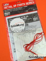 Nunu: Detail up set 1/24 scale - Porsche 911 SC - photo-etched parts, seatbelt fabric, turned metal parts, water slide decals, assembly instructions and tobacco sponsor decals - for Nunu reference PN24011