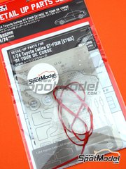 Nunu: Detail up set 1/24 scale - Toyota Celica GT-Four ST165 Group A - photo-etched parts, seatbelt fabric, turned metal parts and assembly instructions - for Nunu reference PN24015
