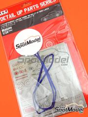 Nunu: Detail up set 1/24 scale - Mitsubishi Lancer 2000 Turbo - photo-etched parts, seatbelt fabric, turned metal parts and assembly instructions - for Nunu reference PN24018