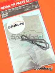 Nunu: Detail up set 1/24 scale - Audi R8 LMS GT3 Evo II - photo-etched parts, seatbelt fabric, turned metal parts, water slide decals, other materials and assembly instructions - for Nunu reference PN24044