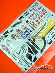 Nunu: Spare part 1/24 scale - BMW M6 GT3: Decals - water slide decals - for Nunu reference PN24001