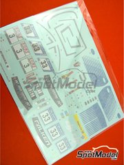Nunu: Spare part 1/24 scale - BMW M6 GT3: Decals - water slide decals - for Nunu reference PN24002