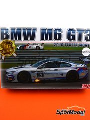 Nunu: Car scale model kit 1/24 scale - BMW M6 GT3 Schnitzer Italia Team #15, 43 - 12 hours Bathurst, 4 Hours Monza 2016 - plastic parts, rubber parts, water slide decals, assembly instructions and painting instructions image