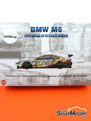 Nunu: Car scale model kit 1/24 scale - BMW M6 GT3 Schnitzer Team sponsored by Shell #42 - Augusto Farfus (BR) - Macau FIA GT World Cup Championship 2018 - plastic parts, rubber parts, water slide decals, other materials, assembly instructions and painting instructions image