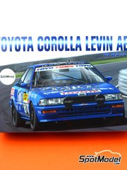 Nunu: Car scale model kit 1/24 scale - Toyota Corolla Levin AE92 Group A sponsored by Bijo #34 - Kaori Okamoto (JP) + Hideshi Matsuda (JP) + Morio Nitta (JP) - 24 Hours SPA Francorchamps 1989 - plastic parts, rubber parts, water slide decals, assembly instructions and painting instructions image
