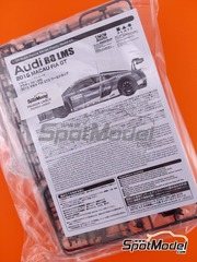 Nunu: Car scale model kit 1/24 scale - Audi R8 LMS GT3 2015 - plastic parts, rubber parts, assembly instructions and painting instructions