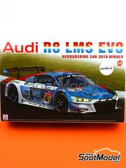 Nunu: Maqueta de coche escala 1/24 - Audi R8 LMS GT3 Evo Equipo Phoenix patrocinado por Scherer N 4 - Pierre Kaffer (DE) + Frank Stippler (DE) + Dries Vanthoor (BE) + Frederic Vervisch (BE) - 24 Horas de Nrburgring 2019 - piezas de plstico, piezas de goma, calcas de agua, manual de instrucciones e instrucciones de pintado