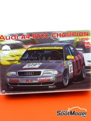 Nunu: Car scale model kit 1/24 scale - Audi A4 Quattro Audi Sport UK Team #44, 45 - Frank Biela (DE), John Bintcliffe (GB) - British Touring Car Championship - BTCC 1996 - plastic parts, rubber parts, water slide decals, assembly instructions and painting instructions
