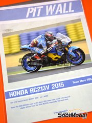 Pit Wall: Marking / livery 1/12 scale - Honda RC213V sponsored by Estrella Galicia 00 Marc VDS #45 - Scott Redding (GB) - Motorcycle World Championship 2015 - water slide decals and assembly instructions - for Tamiya reference TAM14130 image