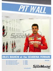 Pit Wall: Marking / livery 1/20 scale - Jules Bianchi Scuderia Ferrari Team #17 - Jules Bianchi (FR) - Magny Cours, Silverstone 2009, 2010, 2011, 2012 and 2014 - water slide decals - for Fujimi references FJ09142, 091426, GP-46, FJ091426, 09142, GP-46, FJ09161, GP-13, FJ091617, 09161, GP-52 and FJ09204, or Tamiya reference TAM20059