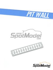 Pit Wall: Bonnet pins 1/24 scale - Hood / bonnet Pins GT modern - photo-etched parts - 9 units image