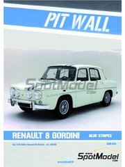 Pit Wall: Marking / livery 1/24 scale - Renault R8 Gordini - water slide decals and placement instructions - for Heller references 80700, L760 and HE80700 image