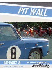 Pit Wall: Marking / livery 1/24 scale - Renault R8 Gordini sponsored by Ne Nous Fachons Pas #8 - water slide decals and placement instructions - for Heller references 80700, L760 and HE80700