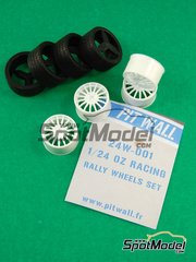Pit Wall: Upgrade 1/24 scale - OZ Rally Rim with Pzero Rally Tyre set 