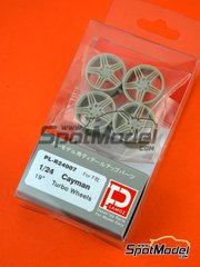Plamoz: Rims 1/24 scale - Porsche Cayman Turbo S 19 inches - for Fujimi references FJ12281, FJ122816, FJ12297, FJ123967, FJ126227, 12622 and RS-20 image