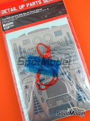 Platz: Detail up set 1/24 scale - BMW M6 GT3 - photo-etched parts, seatbelt fabric, turned metal parts and water slide decals - for Platz reference PN24001