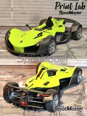 Print Lab 3D: Car scale model kit 1/24 scale - BAC Mono - 3D printed parts and water slide decals manufactured with digital technology