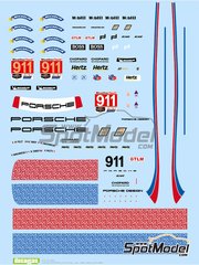 Print Lab Decals: Marking / livery 1/12 scale - Porsche 911 RSR Porsche GT Team sponsored by Brumos-Racing-Look #911 - Sebring 2019 - water slide decals manufactured with digital technology