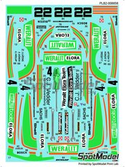 Print Lab Decals: Marking / livery 1/24 scale - Porsche Kremer 935 K3 Weralit Elora Racing Team #22 - Edgar Dren (DE) - Nrburgring 1000 Kilometres, Deutsche Rennsport Meisterschaft DRM Zolder Bergischer Lwe, 6 Hours Silverstone, Deutsche Rennsport Meisterschaft DRM Hockenheim Grand Prix 1980 - water slide decals manufactured with digital technology