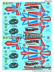 Print Lab Decals: Calcas de agua escala 1/24 - Volkswagen Beetle patrocinado por Underdog - calcas de agua fabricadas con tecnologa digital