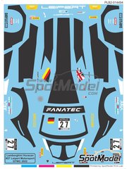Print Lab Decals: Marking / livery 1/27 scale - Lamborghini Huracan GT3 Evo Leipert Motorsport Team #27 - Dennis Fetzer (DE) + Brendon Leitch (AU) + Jordan Witt (GB) - GT World Challenge Europe 2022 - water slide decals manufactured with digital technology image