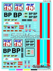 Print Lab Decals: Marking / livery 1/24 scale - Chevrolet Monza Dekon sponsored by BP #75 - Michael Keyser (US) + Eddie Wachs (US) - 24 Hours Le Mans 1976 - water slide decals manufactured with digital technology
