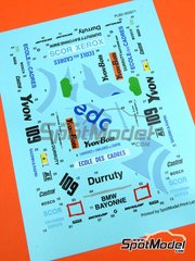 Print Lab Decals: Decoraci�n escala 1/24 - BMW M1 Equipo Ecole des Cadres patrocinado por Yvon Bois Scor Xerox N� 109 - Pierre de Thoisy (FR) + Jean-Fran�ois Yvon (FR) + Philippe Dagoreau (FR) - 24 Horas de Le Mans 1984 - calcas de agua fabricadas con tecnolog�a digital - para las referencias de Italeri 3643, IT3643 y 3643.OUTLET