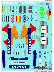 Print Lab Decals: Marking / livery 1/24 scale - Lancia Super Delta HF Integrale sponsored by Repsol #1 - Carlos Sainz (ES) + Luis Moya (ES) - Portugal Rally - Vinho do Porto 1993 - water slide decals manufactured with digital technology - for Hasegawa references 20433, 25013, CR-13, 20457, 20507, 20548, 20601, 20648, 20685, 25015, CR-15, HACR15, 25015 and CR-15