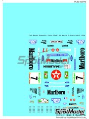 Print Lab Decals: Marking / livery 1/24 scale - Ford Escort WRC - Goyo Picar (ES) + Victor Perez (ES) - El Corte Ingles Rally Islas Canarias - water slide decals manufactured with digital technology - for Domino reference DMN24144, or Tamiya references TAM24144 and TAM24153 image