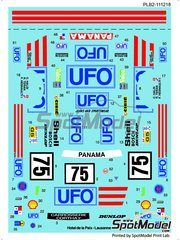 Print Lab Decals: Decoracin escala 1/24 - Porsche Kremer 935 K3 patrocinado por UFO N 75 - Claude Haldi (CH) - 24 Horas de Le Mans 1982 - calcas de agua fabricadas con tecnologa digital - para las referencias de Nunu PN24006 y PN24029