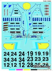 Print Lab Decals: Marking / livery 1/12 scale - Yamaha YZR500 sponsored by Gauloises Sonauto #12, 19, 23, 24, 28, 34 - Christian Sarron (FR), Raymond Roche (FR), Patrick Pons (FR) - Motorcycle World Championship 1979 - water slide decals manufactured with digital technology - for Tamiya references TAM14001 and TAM14026