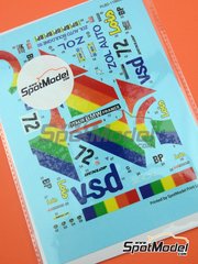 Print Lab Decals: Decoracin escala 1/24 - BMW M1 patrocinado por Zol Auto VSD N 72 - Pierre-Franois Rousselot (FR) + Franois Servanin (FR) + Laurent Ferrier (FR) - 24 Horas de Le Mans 1981 - calcas de agua fabricadas con tecnologa digital - para las referencias de Italeri 3643, IT3643 y 3643.OUTLET