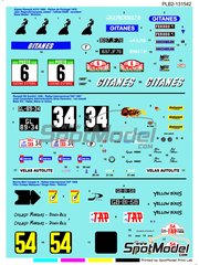 Print Lab Decals: Marking / livery 1/24 scale - Alpine Renault A310 1800 + Renault R8 Gordini + Mini Cooper S sponsored by Gitanes #6, 34, 54 - Jean Ragnotti (FR) + Jacques Jobert (FR), Jos Carpinteiro Albino (PT) + Antnio Silva Pereira (PT), Vitor Colaco Marques (PT) + Diogo Reis (PT) - Portugal Rally - Vinho do Porto, TAP Portugal Rallye  1967, 1968 and 1976 - water slide decals manufactured with digital technology - for Heller references 50328, 80700, L760 and HE80700, or Revell references REV07064, 80-7064 and REV07092, or Tamiya references TAM24039, TAM24048, TAM24130 and TAM24235