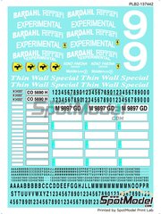 Print Lab Decals: Decals 1/18 scale - Car license plates and some logos - water slide decals manufactured with digital technology image