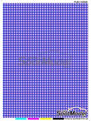 Print Lab Decals: Decals 1/24 scale -  Blue tartan with white background - water slide decals manufactured with digital technology