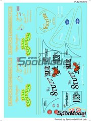 Print Lab Decals: Decals 1/18 scale - Volkswagen Beetle sponsored by Bad Company, Stutt Bee - water slide decals manufactured with digital technology