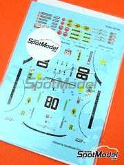 Print Lab Decals: Decoracin escala 1/24 - Porsche 934 Turbo RSR N 80 - Diego Febles (PR) - 24 Horas de Le Mans 1980 - calcas de agua fabricadas con tecnologa digital - para las referencias de Revell REV07031, REV07031.OUTLET, REV07032, REV07685 y REV07685.OUTLET, o las referencias de Tamiya TAM24328 y TAM24334