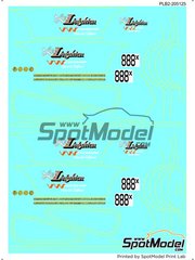 Print Lab Decals: Decals 1/24 scale - Volkswagen Beetle sponsored by Lee Leighton - water slide decals manufactured with digital technology