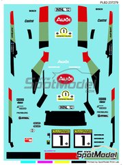 Print Lab Decals: Decoracin escala 1/24 - Audi Quattro A2 Equipo Audi Sport N 1 - Hannu Mikkola (FI) + Arne Hertz (SE) - Rally de los 1000 Lagos Finlandia 1983 - calcas de agua fabricadas con tecnologa digital - para la referencia de Renaissance Models TK24-075