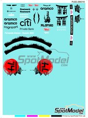 Print Lab Decals: Decals 1/5 scale -  Fernando Alonso's helmet - Japanese Formula 1 Grand Prix 2023 - water slide decals manufactured with digital technology