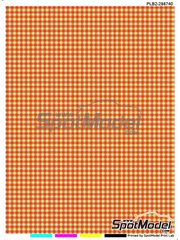 Print Lab Decals: Decals 1/24 scale -  Orange tartan with transparent background - water slide decals manufactured with digital technology