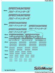 Print Lab Decals: Logotypes - Speedhunters grey. - water slide decals manufactured with digital technology