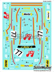 Print Lab Decals: Decoracin escala 1/24 - Porsche Kremer 935 K3 patrocinado por Garretson BP Hertz N 77 - Anne-Charlotte Verney (FR) + Bob Garretson (US) + Ray Ratcliff (US) - 24 Horas de Le Mans 1982 - calcas de agua fabricadas con tecnologa digital - para las referencias de Nunu PN24006 y PN24029