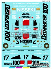 Print Lab Decals: Marking / livery 1/24 scale - Porsche 962GTi Trust Racing Team sponsored by Dashracer, Nisseki #17, 100 - George Fouch (ZA) + Steven Andskar (SE) - All Japan Sport Prototype Championship (JSPC) 1989 and 1990 - water slide decals manufactured with digital technology