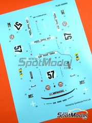 Print Lab Decals: Decoracin escala 1/24 - Porsche 934 Turbo RSR Grupo 4 patrocinado por Jean Pierre Gaban N 57 - Bernard de Dryver (BE) + Nicolas Koob (LU) - 24 Horas de Le Mans 1977 - calcas de agua fabricadas con tecnologa digital - para las referencias de Revell REV07031, REV07031.OUTLET, REV07032, REV07685 y REV07685.OUTLET, o las referencias de Tamiya TAM24328 y TAM24334