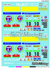 Print Lab Decals: Marking / livery 1/24 scale - Talbot Lotus Automobiles Talbot Team sponsored by Cepsa #10 - Antonio Zanini (ES) + V&iacute;ctor Sabater (ES) - Portugal Rally - Vinho do Porto 1983 - water slide decals manufactured with digital technology - for Profil24 reference P24074K image