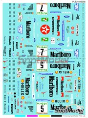 Print Lab Decals: Decoracin escala 1/24 - Ford Escort Cosworth Equipo Malbrun patrocinado por Marlboro N 5, 7 - Luis Monzn (ES) + Jos Carlos Dniz (ES), Goyo Picar (ES) + Victor Perez (ES) - Rally El Corte Ingles Islas Canarias 1995 - calcas de agua fabricadas con tecnologa digital - para las referencias de Tamiya TAM24144, TAM24153, TAM24171 y TAM24xxx
