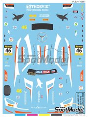 Print Lab Decals: Marking / livery 1/27 scale - Mercedes AMG GT3 Black Falcon Team sponsored by Thorvik #46 - Sergey Afanasyev (RU) + Patrick Assenheimer (DE) + Michele Beretta (IT) - 12 hours Bathurst 2020 - water slide decals manufactured with digital technology